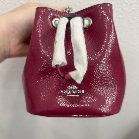 Coach Mini Bucket Bag with Silver Chain Wristlet NEW - Picture 1 of 8